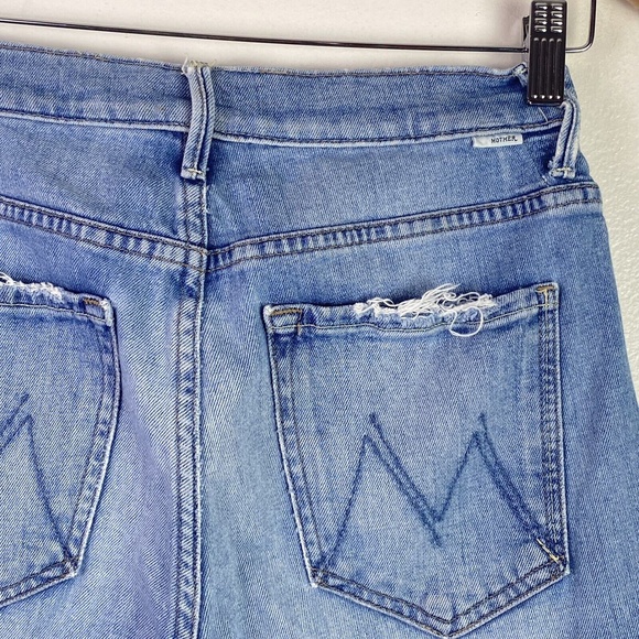 MOTHER The Stunner Zip Ankle Step Fray Exposed Secret Sister Jeans 27 Raw Hem - Picture 8 of 13